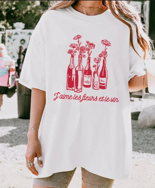 Design Sense Niche Personality Creative Style Printed Top