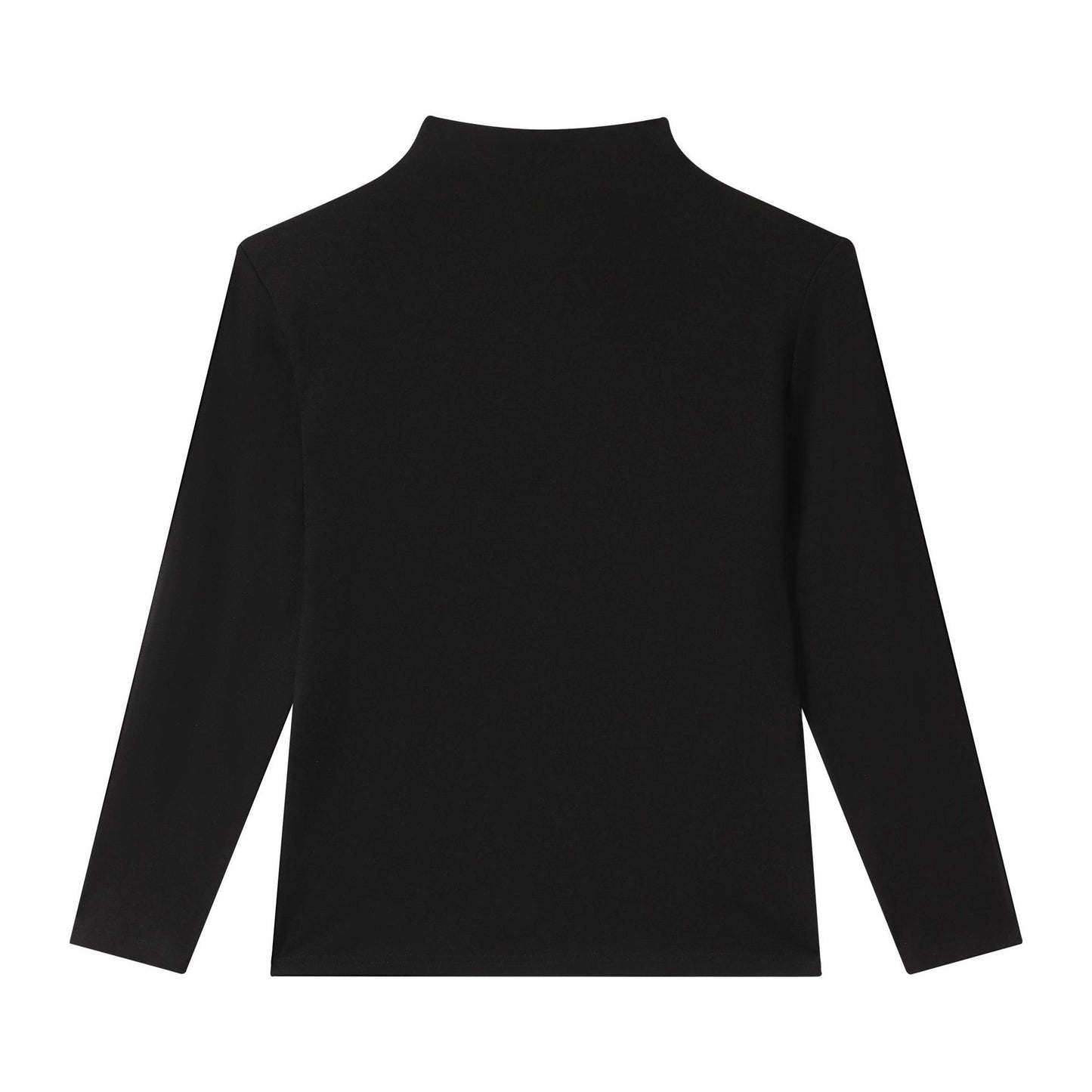 Womens Long-sleeve Mock-neck Base Layer With A Threaded Neckline