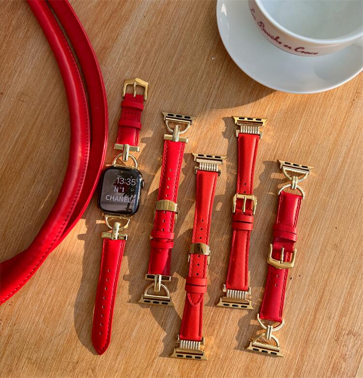 Læderarmbånd Nytårsrød Pige