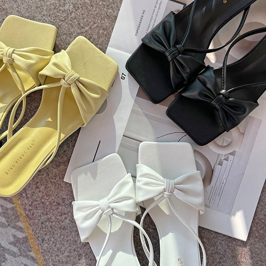 Women's Low Heel Sandals With Niche Temperament Outer Wear Slippers