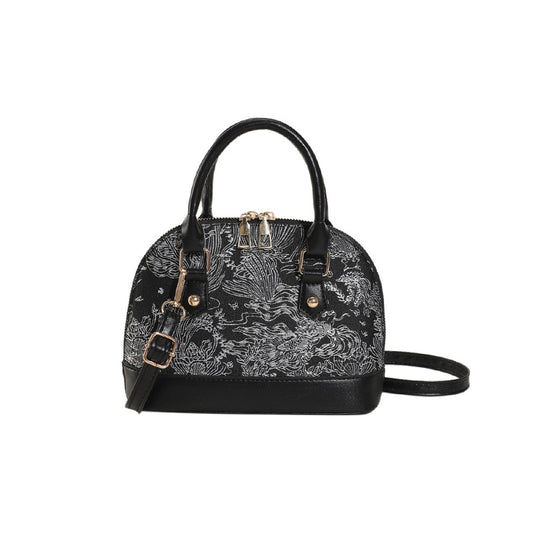 Popular Fashion Pattern Stitching Shoulder Messenger Bag Women's Simple Portable