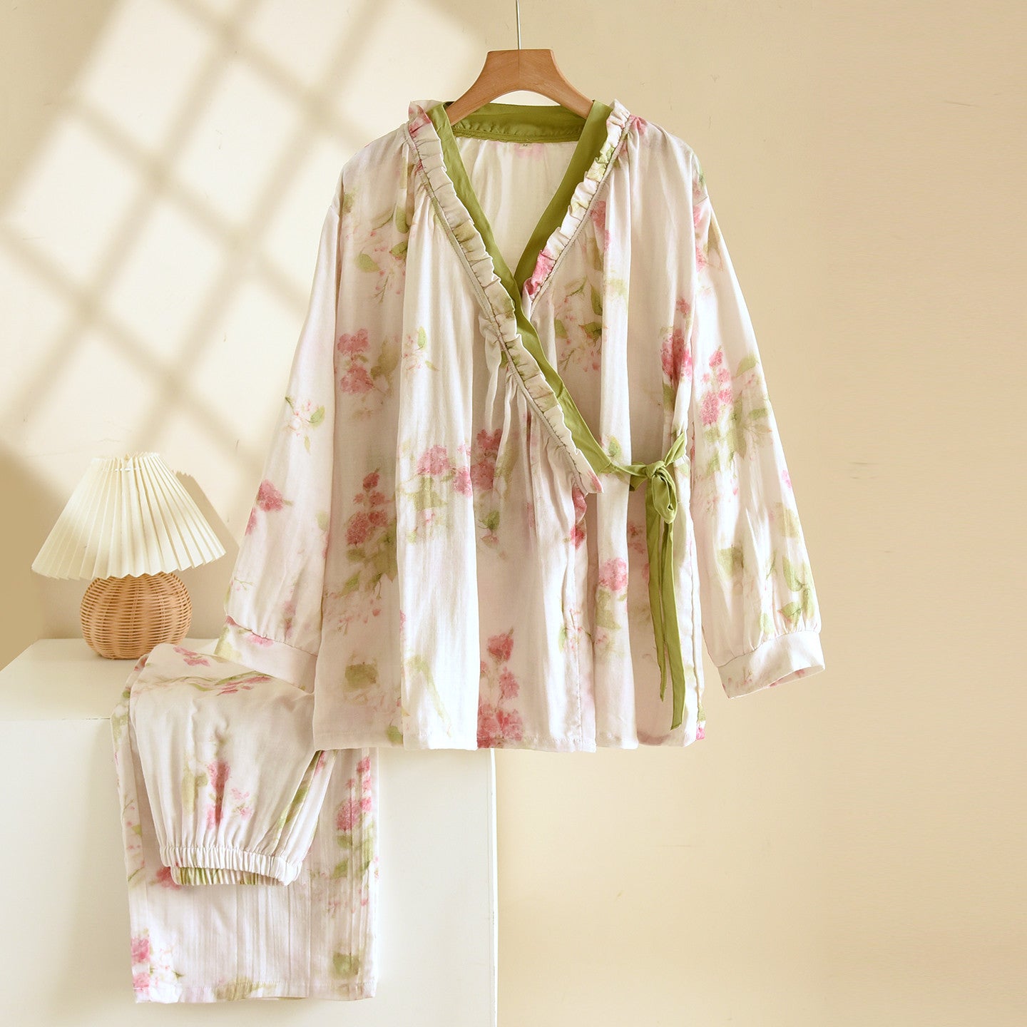 Womens Loose-fitting Long-sleeve Top And Pants Set