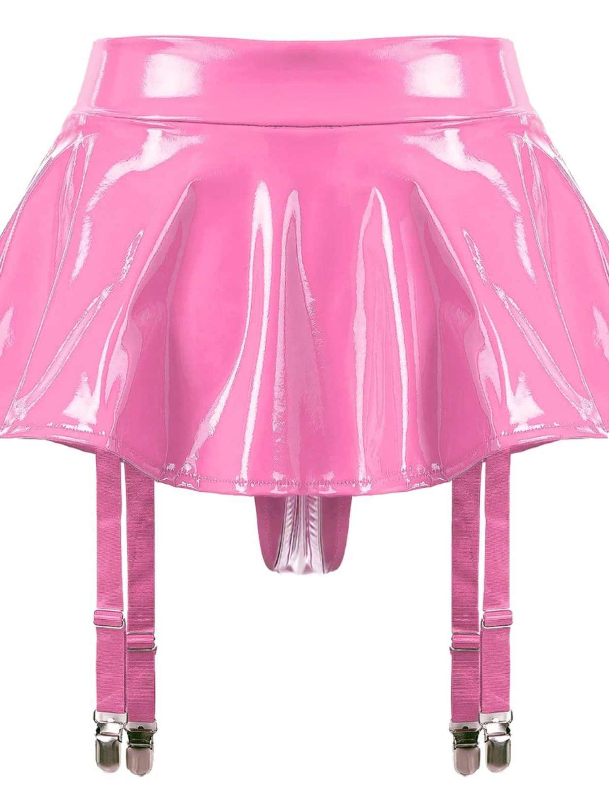 Solid Color Mid-waist Slim-fit Pleated Skirt Women