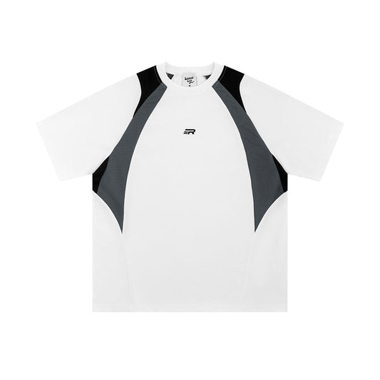 Men's Stitching Loose Casual T-shirt Summer