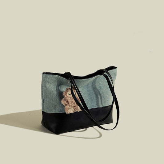 Casual Tote Bag Women's New Simple Denim Shoulder