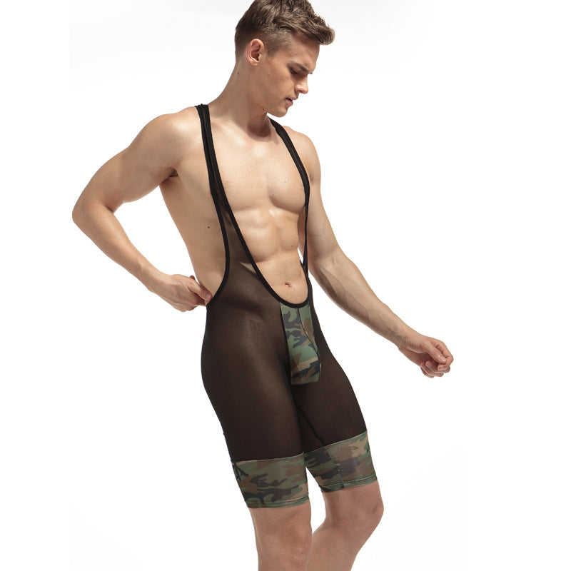 Men's Mesh Swimsuit One Piece Costume