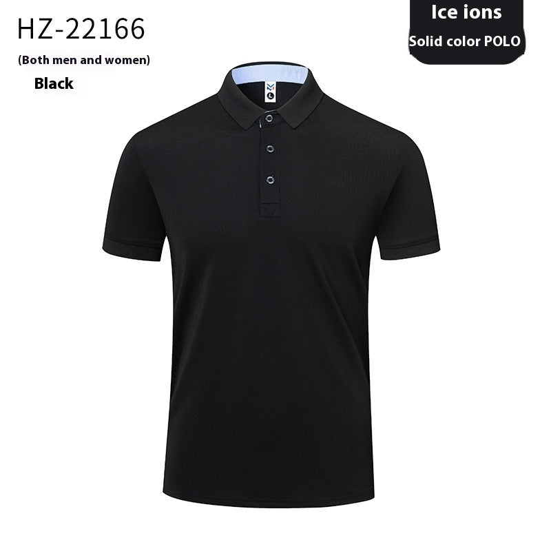 Ice Silk Polo T-shirt Thin Lapels Same Style