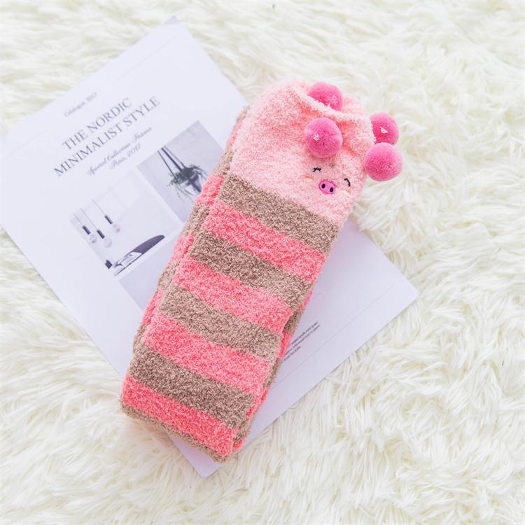 Autumn And Winter Long Coral Velvet Socks Women's Over The Knee Thickened