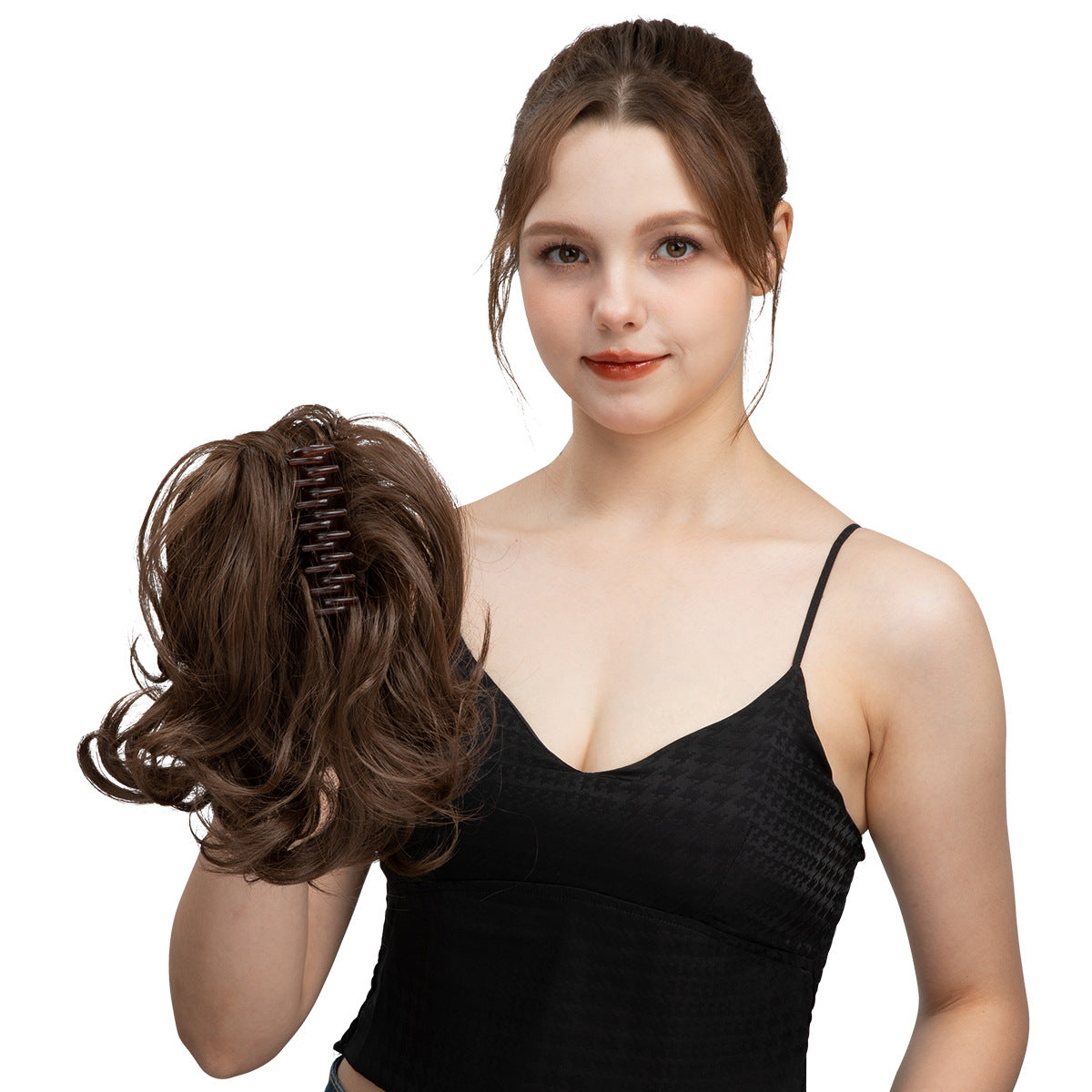 Wig Grip Ponytail Short Female Adjustable Fluffy Natural Short