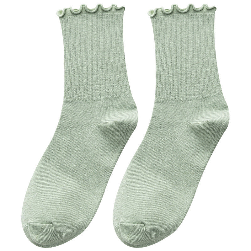 Summer Wooden Ear Mid-calf Length Loose Socks