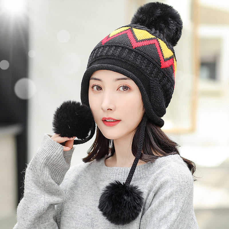 Color Matching Fashion All-match Ear Protection Cycling Hat