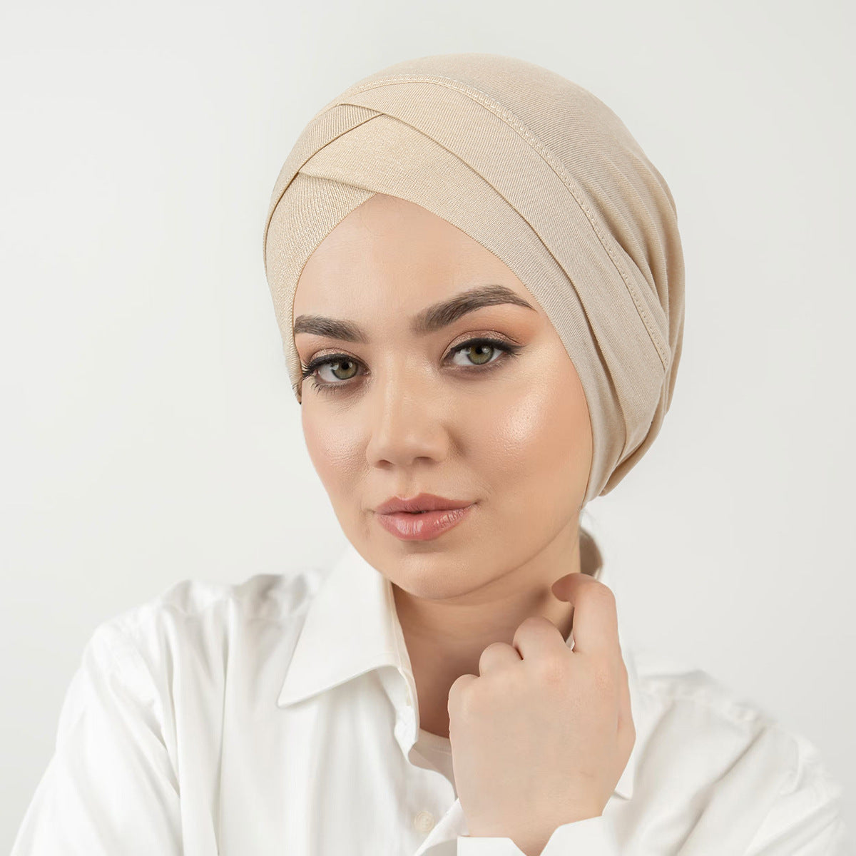 Womens Mercerized Cotton Forehead Band Hat