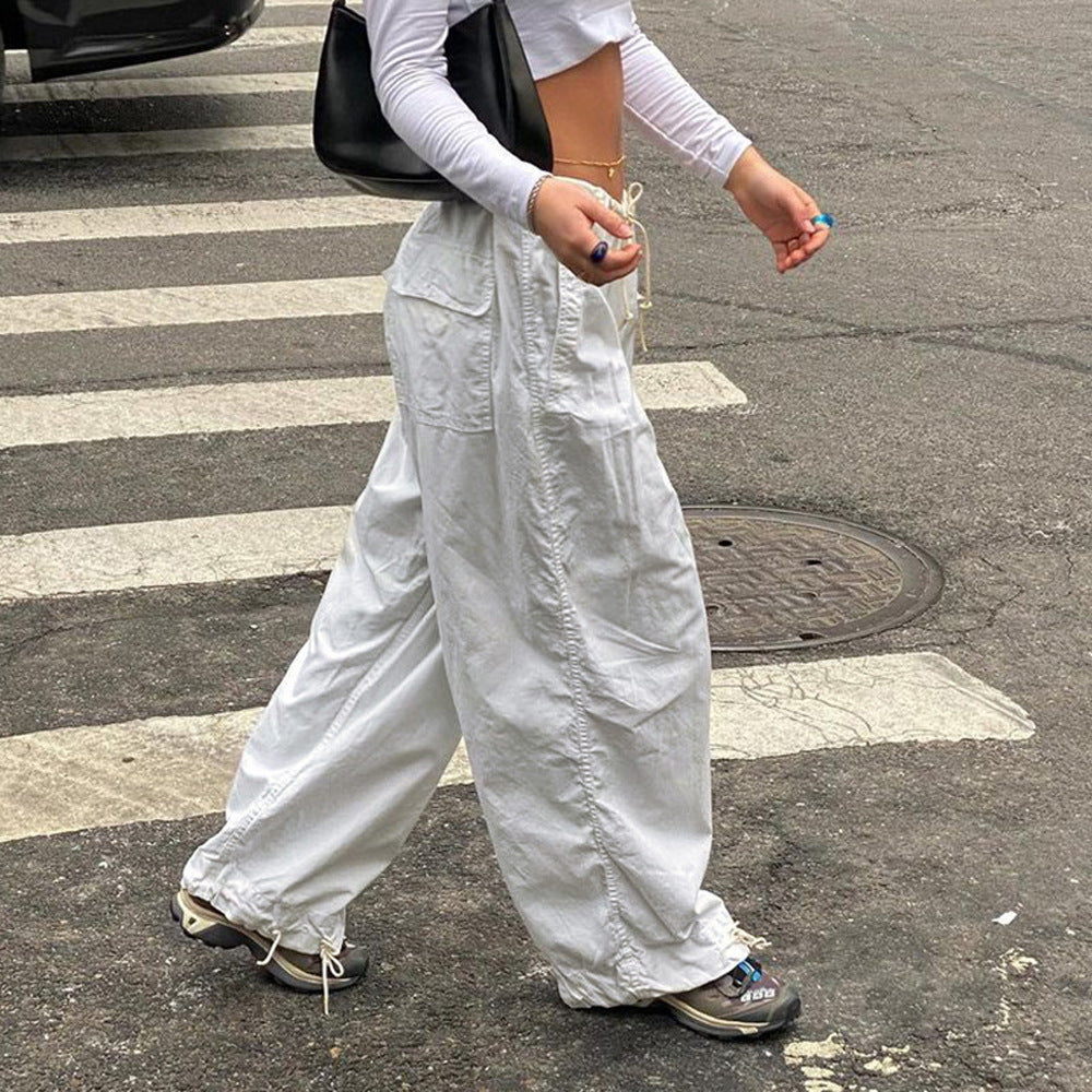 Loose Low Waist Casual Wide Leg Pants
