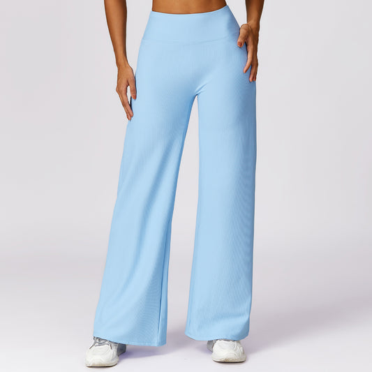 Thread High Waist Casual Straight Wide Leg Quick-drying Loose Track Pants