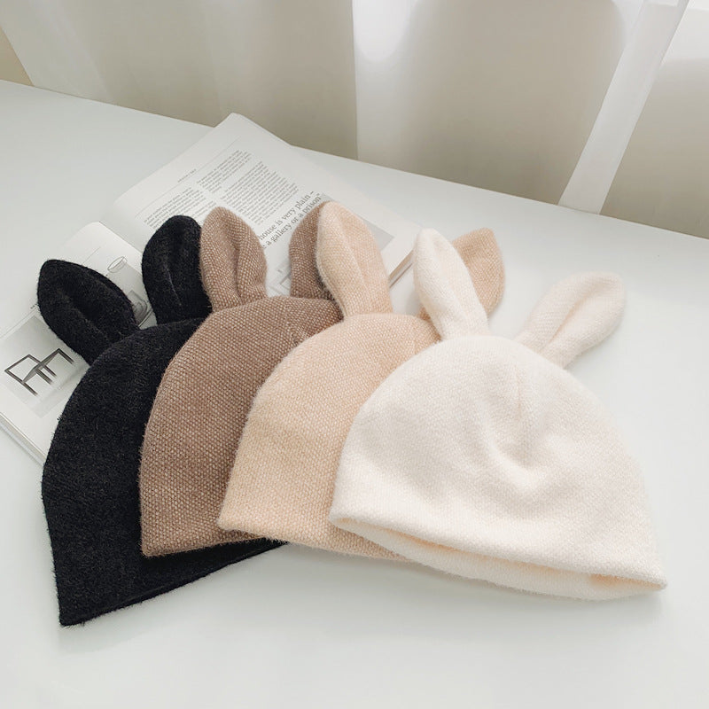 Rabbit Ears Woolen Cap Children Autumn And Winter Cute Fleece Lined