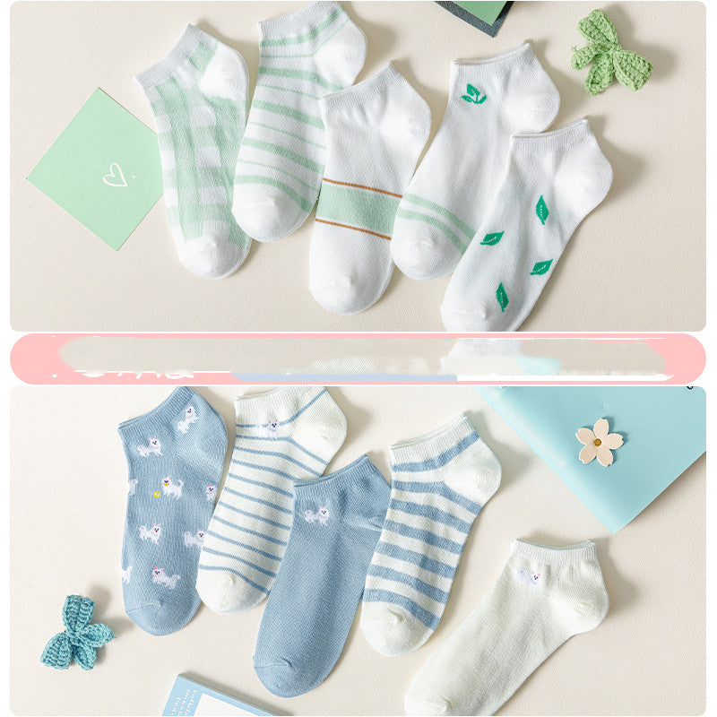 Ladies Cute Cotton Shallow Mouth Invisible Socks