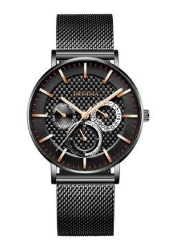 Three-eye Six-hand Multi-function Steel Strap Watch