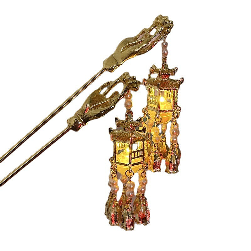 Alloy Handmade Antique Style Walking Lantern Bun