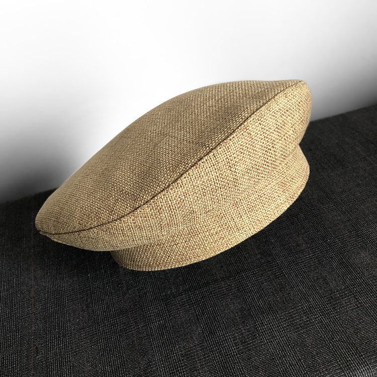 Dark Beret For Women With Large Faces Black Painters Cap