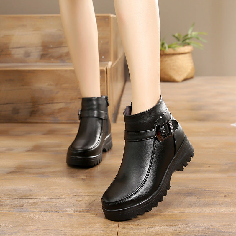 Comfortable Warm Elderly Grandma Flat Shoes
