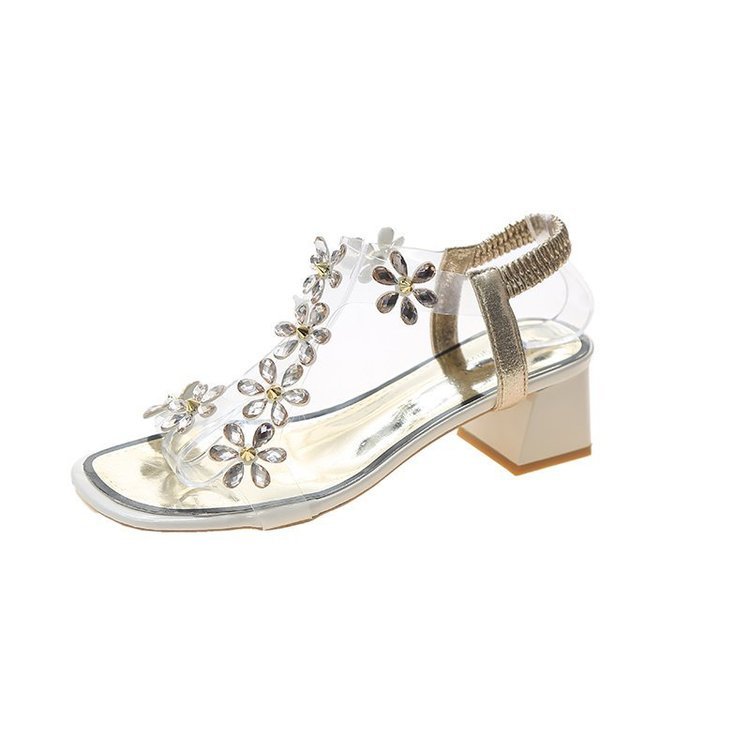 Fairy Style Net Red Thick Heel Sandals