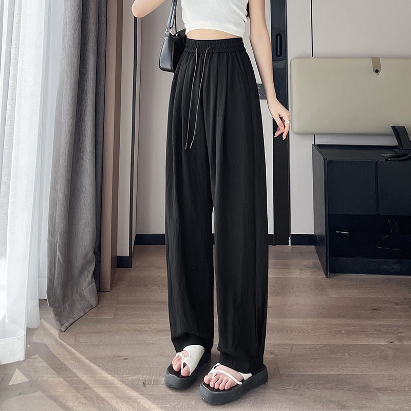 Thin Draping Lazy High Waist Wide Leg Pants