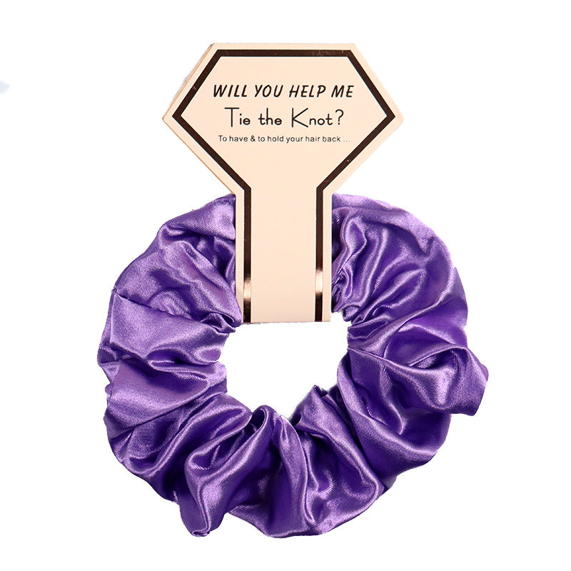 Women's Fabric Simulation Silk Satin Face Elastic Hair Rope