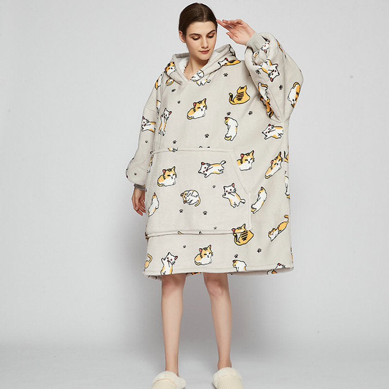 Large Flannel Lovers Casual Home Clothes Pajamas