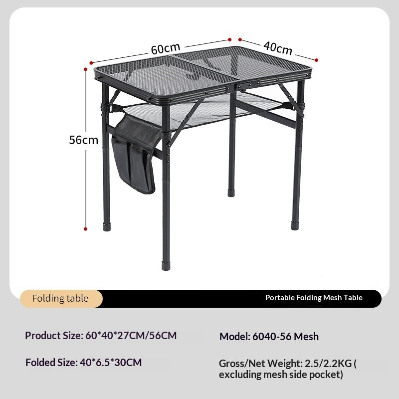 Portable Ultra-light Aluminum Alloy Foldable Picnic And Camping Table