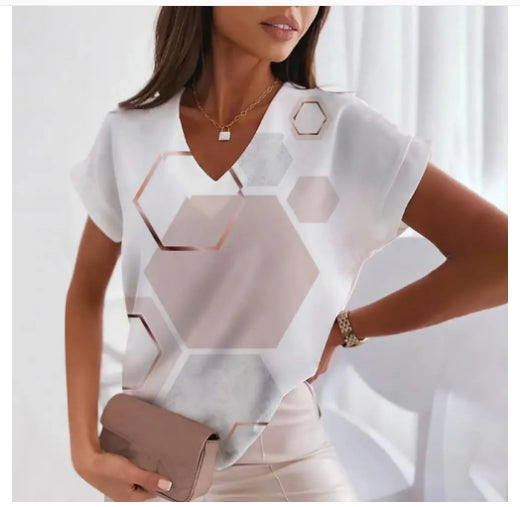 Small Love 3D Digital Printing Loose-fitting Casual T-shirt