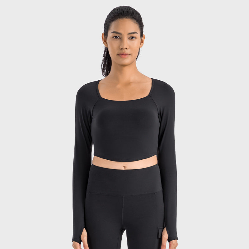 Mesh Stitching Breathable Slim Yoga Long Sleeve