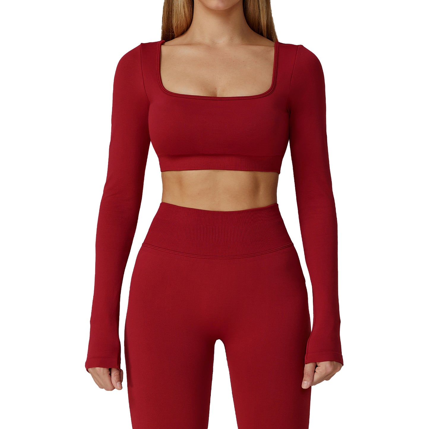 Slim Fit Seamless Yoga Clothes Hollow-out Beauty Back Yoga Long Sleeve