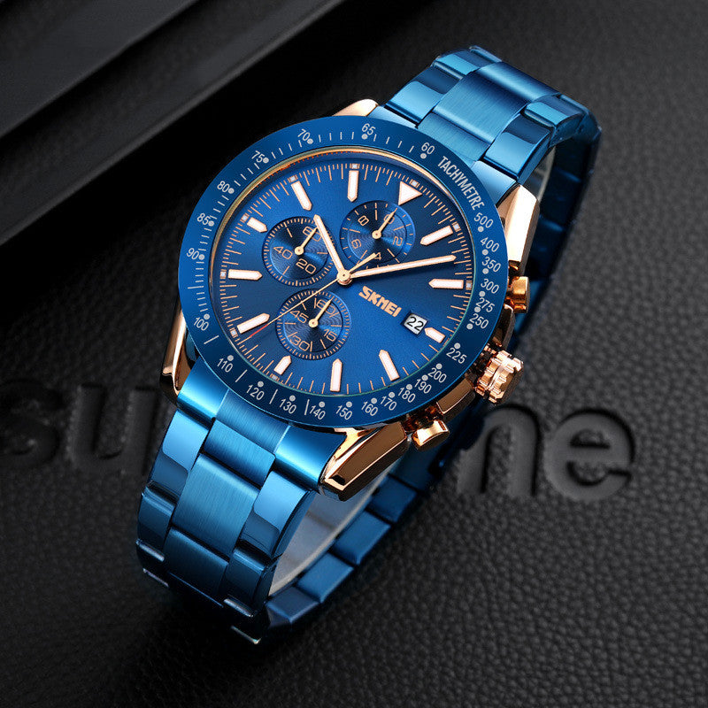 Fashion Men's Watch Outdoor Sports Student Timing Trend Steel Belt Business Men