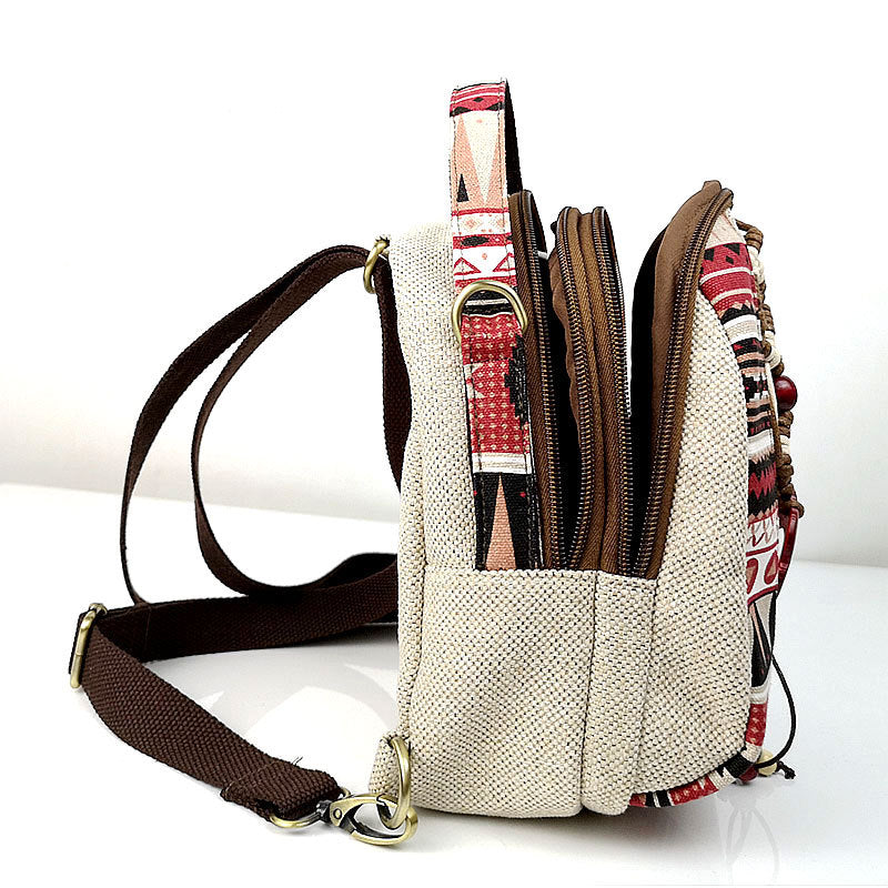 Vintage Women Bag With Triangle Coconut Shell