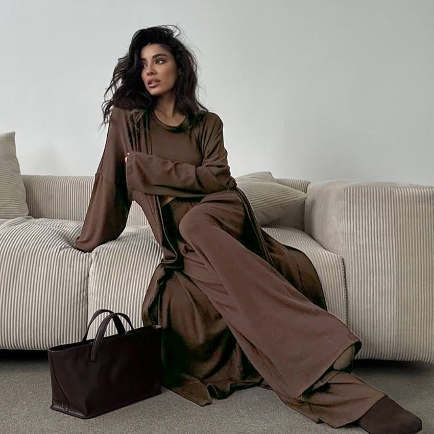 New Fashion Loose And Comfortable 3-piece Pajama Set