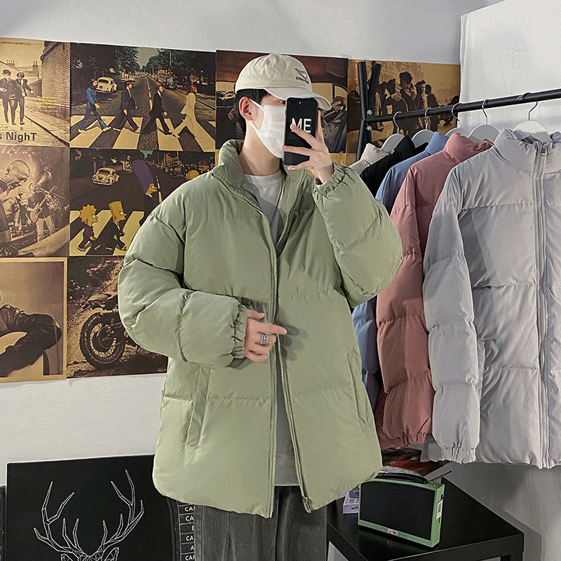 Bread Suit Stand Collar Korean Version Ins Casual Solid Color Padded Jacket