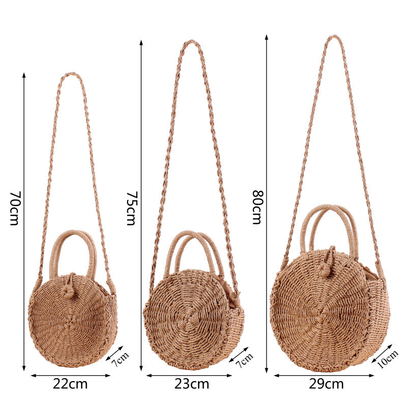 Vacation Beach Hand-woven Bag Round Hand