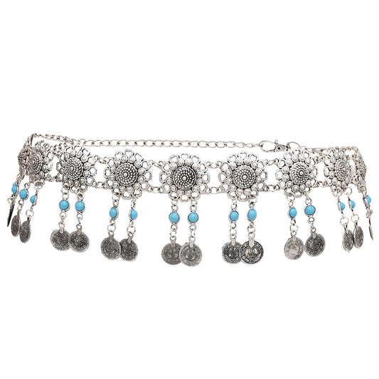 Belly dance coin tassel waist chain