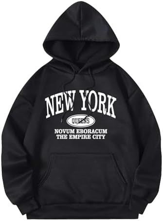 Women's Letter Pattern Hoodie Pullover Sweater