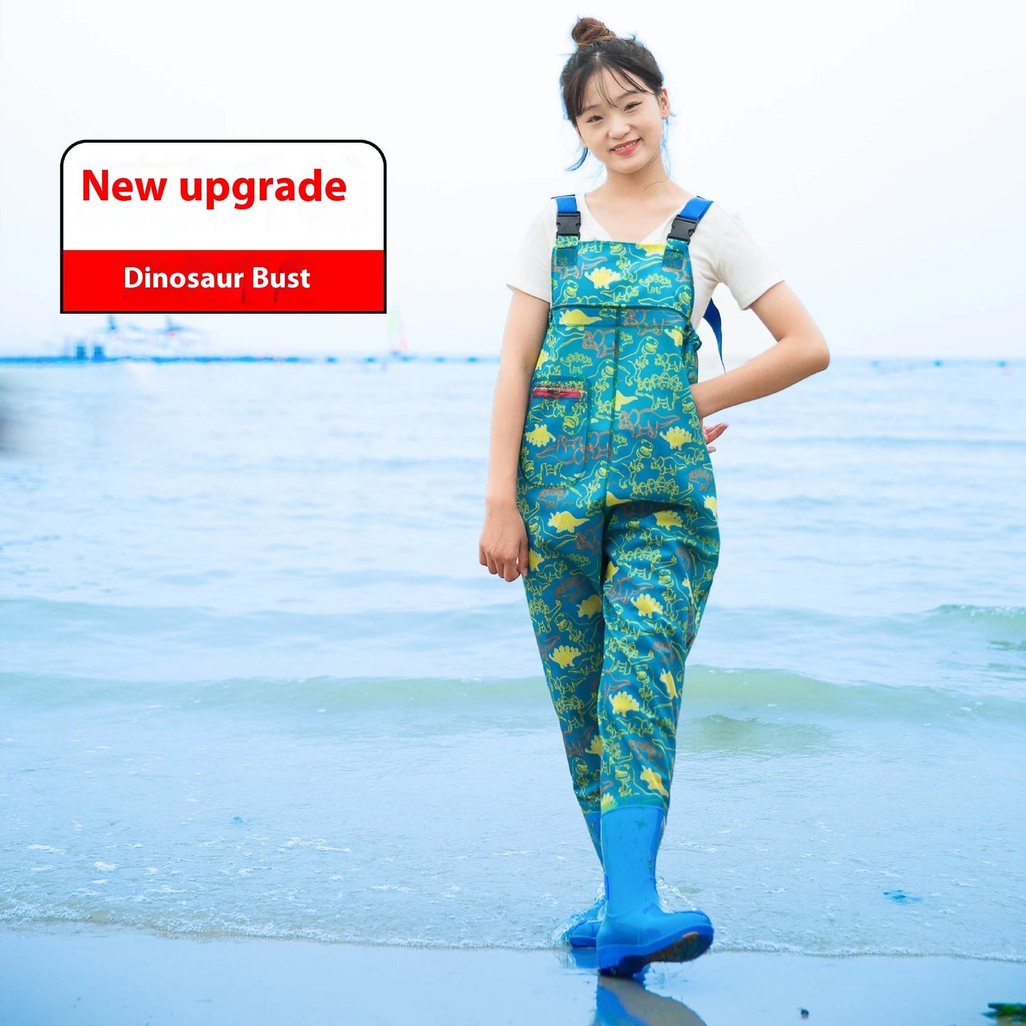 Women's Thick Waterproof One-piece Half Body Rain Pants