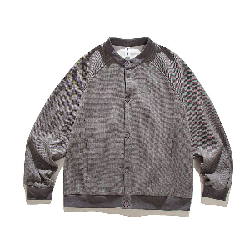 Men's Raglan Sleeve Loose Baseball Uniform Coat