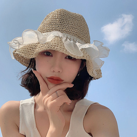 Spring Autumn Summer Beach Straw Mesh Hat