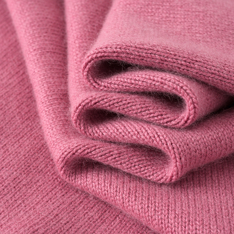 Dobbelttrådet tyk uldstrikket under-T-shirt til kvinder