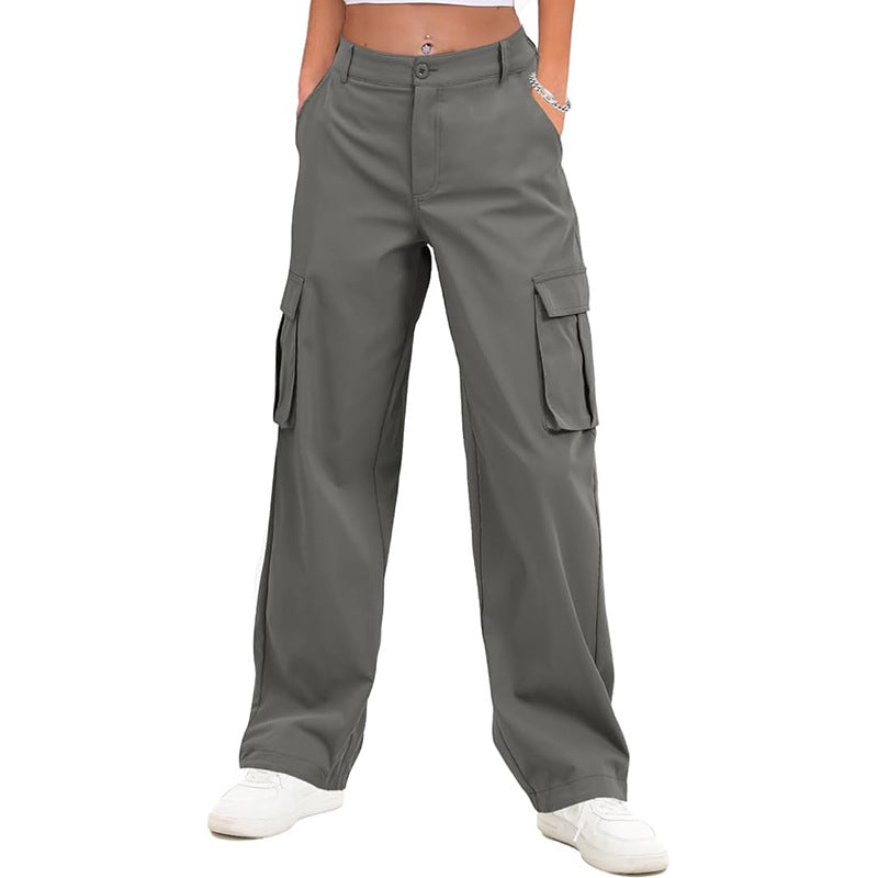 High Waist Street 6 Pockets Overalls Women