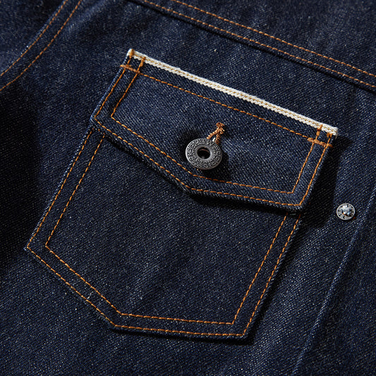 Men's Japanese-style Retro Raw Pulp Red Edge Cloth Loose Jacket