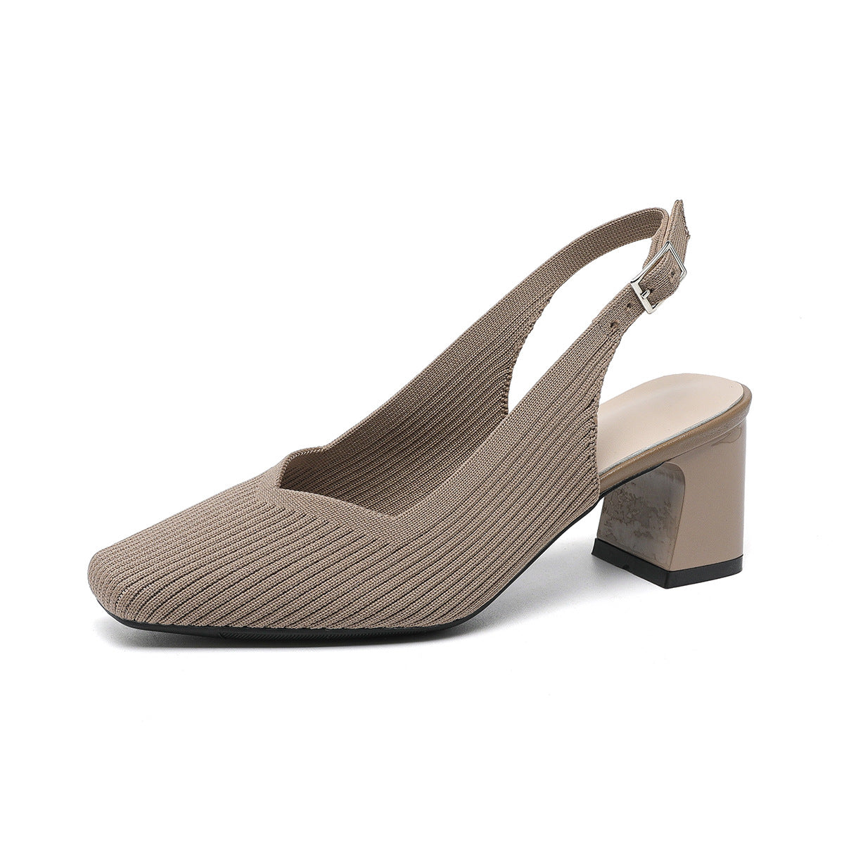 Square Toe Cap High Heel Sandals