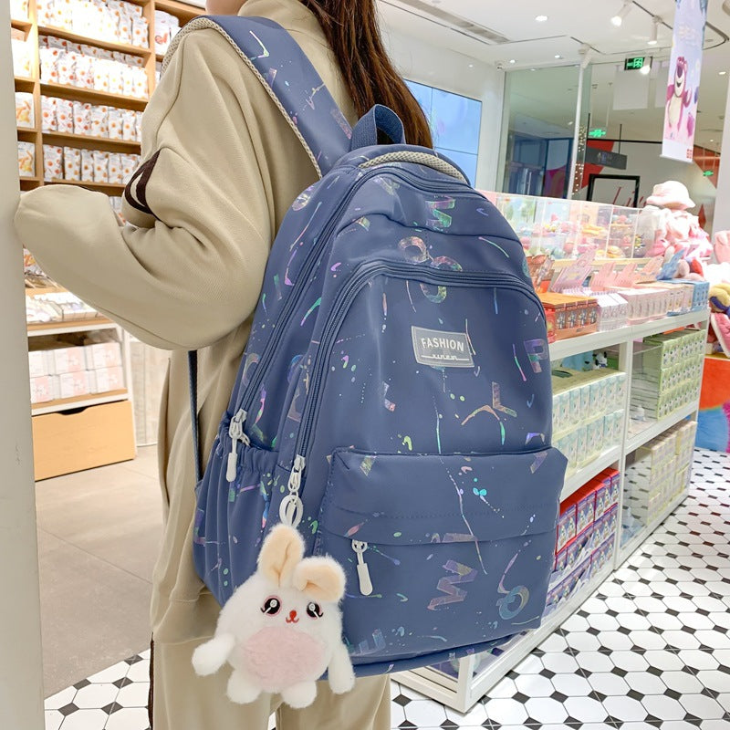 New Backpack Simple Fashion Letters Large Capacity Casual Computer Bag