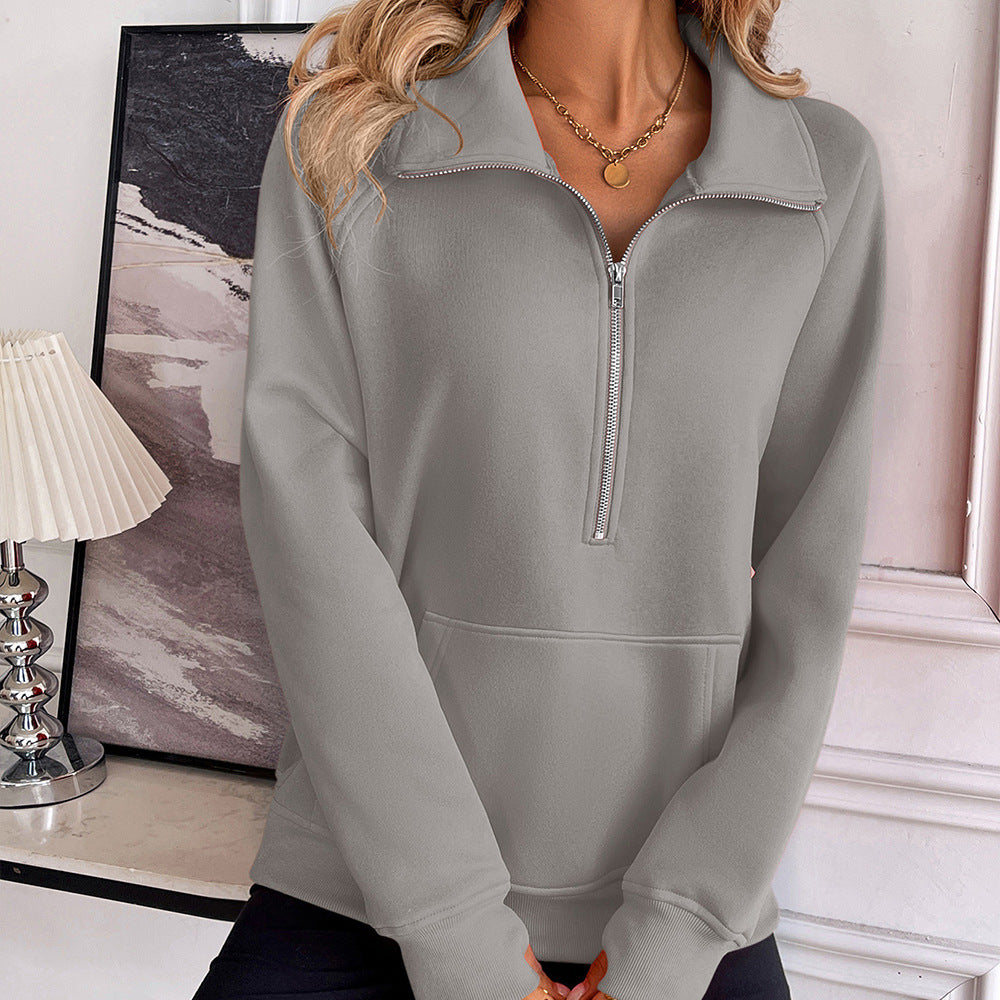 Europæisk og Amerikansk Løs Pullover Langærmet Afslappet Sweatshirt