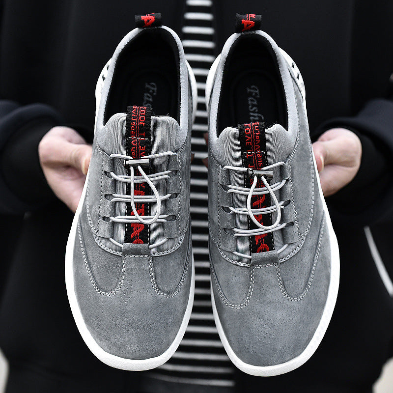 Large Size Men's Breathable Mesh Casual Leather Shoes