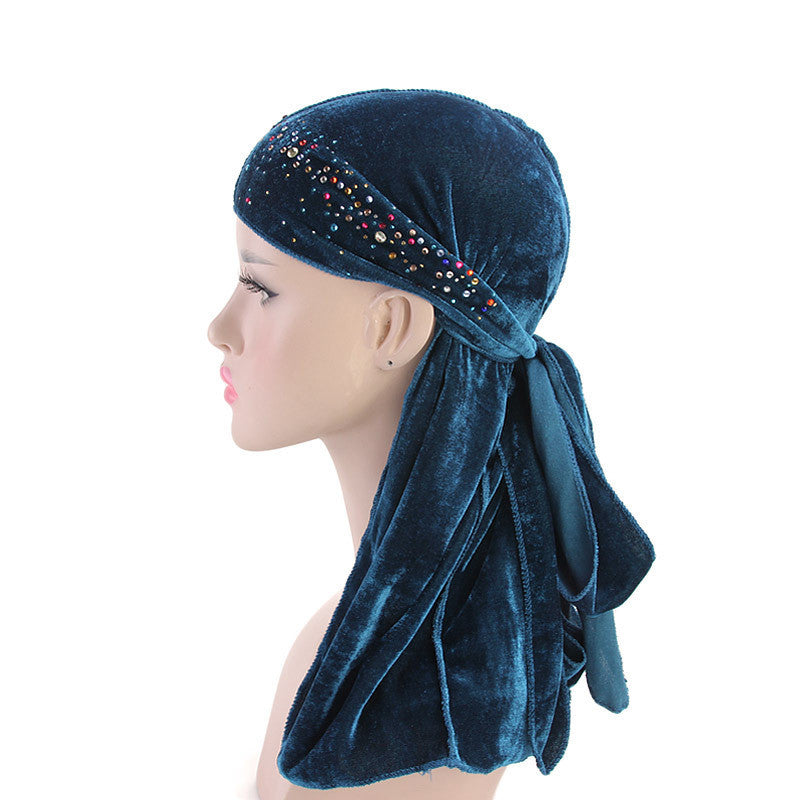 Color hot drill headband hat